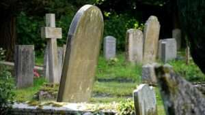 Grave Stones in graveyard