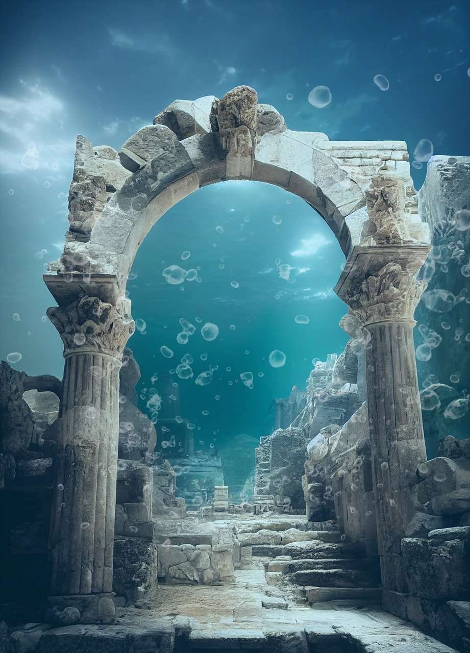 A underwater arch of what used to be Atlantis